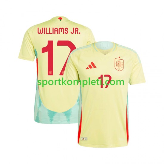 Španjolska Muškarci Gostujući Nogometni Dres WILLIAMS JR 17 Euro 2024 Kratki Rukavi