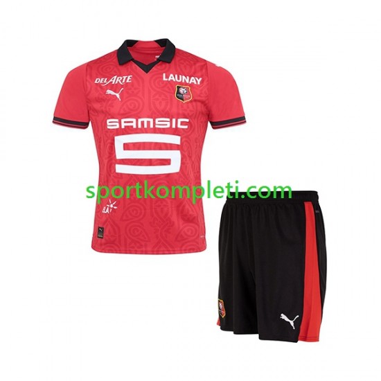 Stade Rennais Djeca Domaći Nogometni Dres 2023-2024 Kratki Rukavi