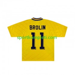 Švedska Retro Muškarci Domaći Nogometni Dres Brolin 11 1994 Kratki Rukavi