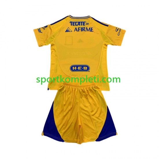 Djeca Domaći Nogometni Dres Tigres UANL 2024-2025 Kratki Rukavi