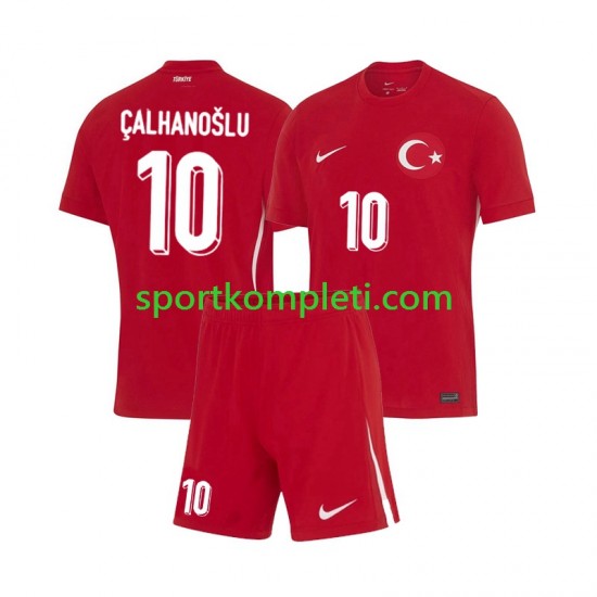 Turska Djeca Gostujući Nogometni Dres Hakan Calhanoglu 10 Euro 2024 Kratki Rukavi