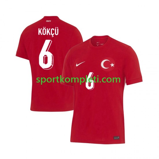 Turska Muškarci Gostujući Nogometni Dres Orkun Kokcu 6 Euro 2024 Kratki Rukavi