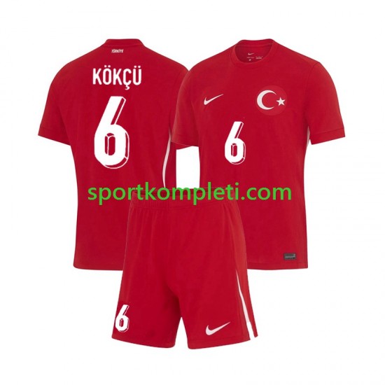 Turska Djeca Gostujući Nogometni Dres Orkun Kokcu 6 Euro 2024 Kratki Rukavi