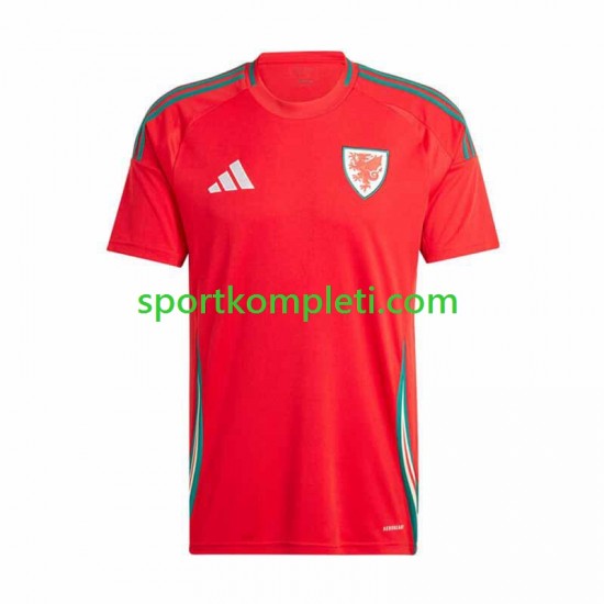 Wales Muškarci Domaći Nogometni Dres 2024 Kratki Rukavi