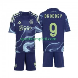 AFC Ajax Djeca Gostujući Nogometni Dres Brian Brobbey 9 2025-2026 Kratki Rukavi