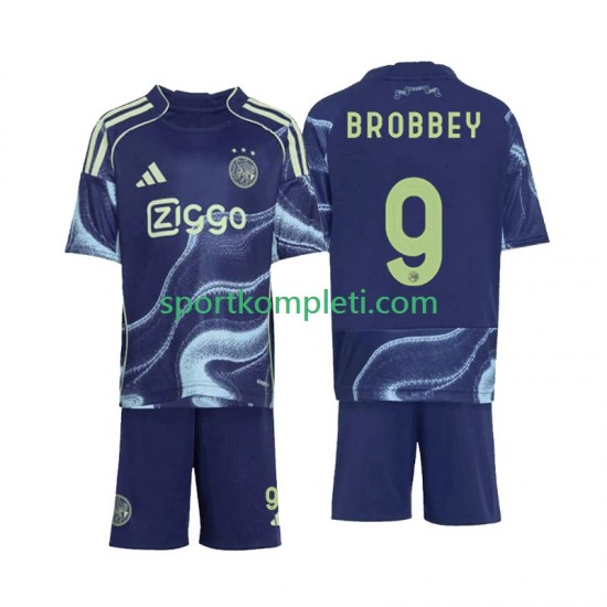 AFC Ajax Djeca Gostujući Nogometni Dres Brian Brobbey 9 2025-2026 Kratki Rukavi