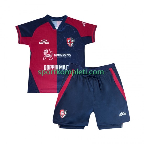 Cagliari Djeca Domaći Nogometni Dres 2025-2026 Kratki Rukavi