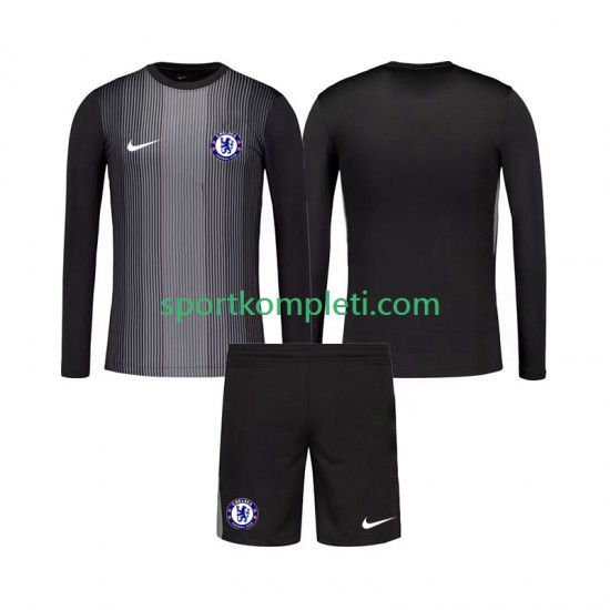 Chelsea Vratar Djeca Domaći Nogometni Dres 2025-2026 Dugi Rukavi