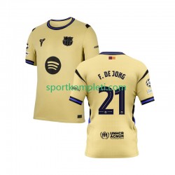 FC Barcelona Muškarci Gostujući Nogometni Dres Frenkie de Jong 21 Champions League 2025-2026 Kratki Rukavi