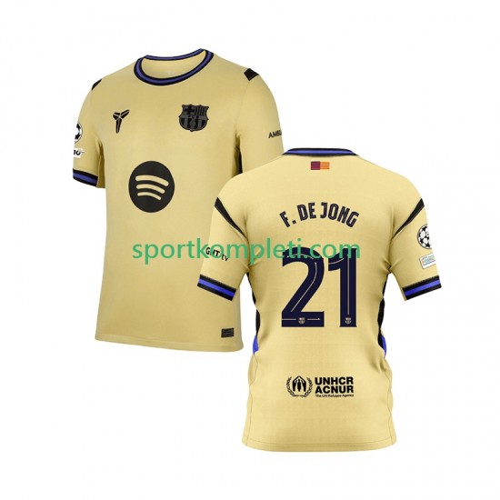 FC Barcelona Muškarci Gostujući Nogometni Dres Frenkie de Jong 21 Champions League 2025-2026 Kratki Rukavi