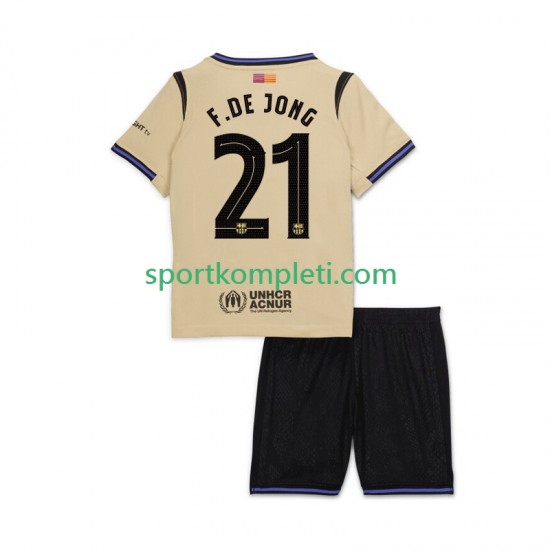 FC Barcelona Djeca Gostujući Nogometni Dres Frenkie de Jong 21 UCL 2025-2026 Kratki Rukavi