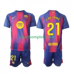 FC Barcelona Djeca Domaći Nogometni Dres Frenkie de Jong 21 2025-2026 Kratki Rukavi