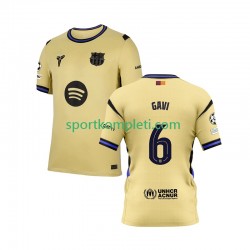 FC Barcelona Muškarci Gostujući Nogometni Dres Gavi 6 Champions League 2025-2026 Kratki Rukavi