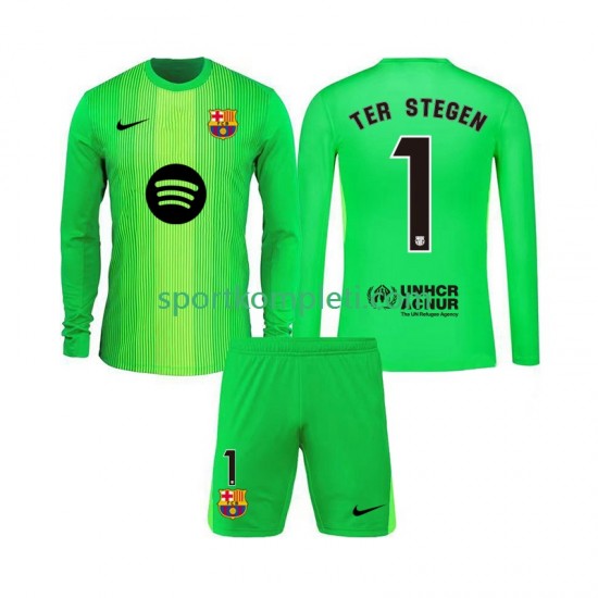 FC Barcelona Vratar Djeca Domaći Nogometni Dres Ter Stegen 1 2025-2026 Dugi Rukavi