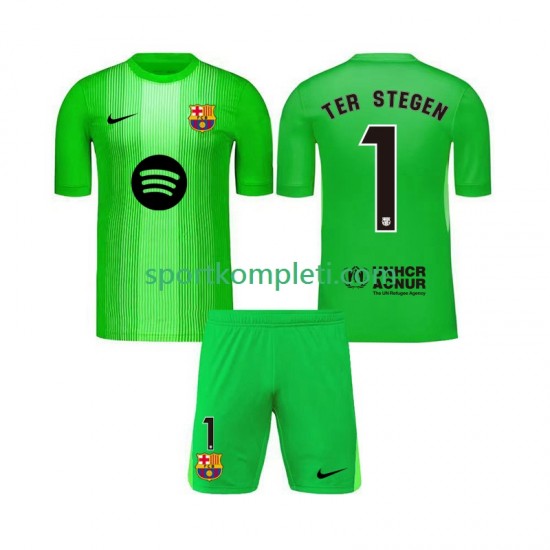 FC Barcelona Vratar Djeca Domaći Nogometni Dres Ter Stegen 1 2025-2026 Kratki Rukavi