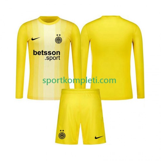 Inter Milan Vratar Djeca Gostujući Nogometni Dres 2025-2026 Dugi Rukavi