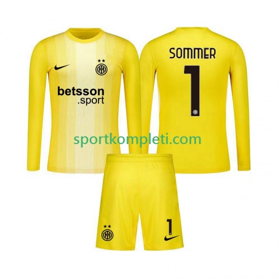 Inter Milan Vratar Djeca Gostujući Nogometni Dres Yann Sommer 1 2025-2026 Dugi Rukavi Inter Milan Vratar Djeca Gostujući Nogometni Dres Yann Sommer 1 2025-2026 Dugi Rukavi