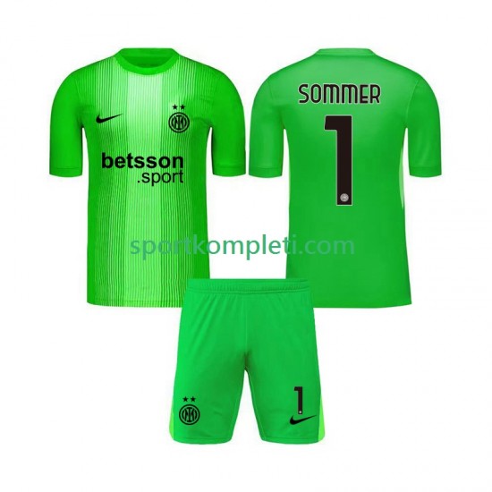 Inter Milan Vratar Djeca Treći Nogometni Dres Yann Sommer 1 2025-2026 Kratki Rukavi