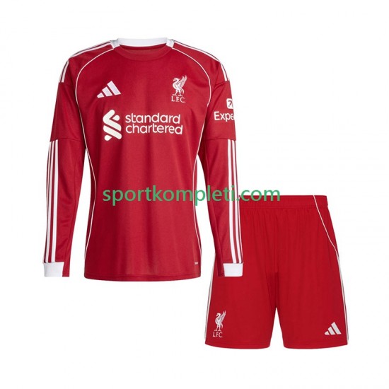 Liverpool Djeca Domaći Nogometni Dres 2025-2026 Dugi Rukavi