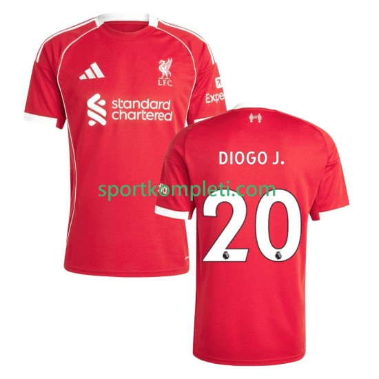 Liverpool Muškarci Domaći Nogometni Dres Diogo Jota 20 2025-2026 Kratki Rukavi