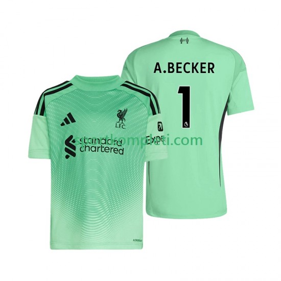 Liverpool Vratar Muškarci Domaći Nogometni Dres Alisson Becker 1 2025-2026 Kratki Rukavi