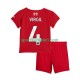 Liverpool Djeca Domaći Nogometni Dres Virgil van Dijk 4 2025-2026 Kratki Rukavi