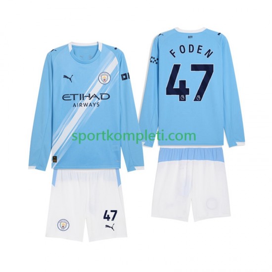 Manchester City Djeca Domaći Nogometni Dres Phil Foden 47 2025-2026 Dugi Rukavi