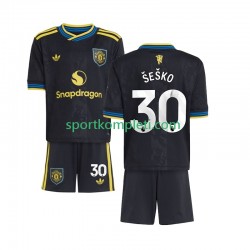 Manchester United Djeca Treći Nogometni Dres Benjamin Sesko 30 2025-2026 Kratki Rukavi