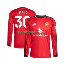 Manchester United Muškarci Domaći Nogometni Dres Benjamin Sesko 30 2025-2026 Dugi Rukavi