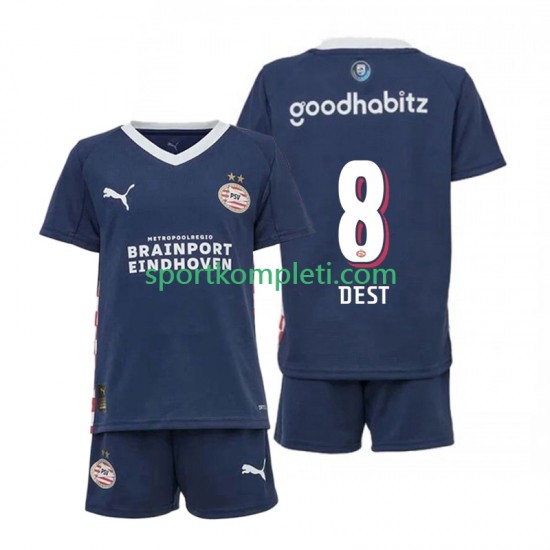 PSV Eindhoven Djeca Gostujući Nogometni Dres Sergino Dest 8 2025-2026 Kratki Rukavi