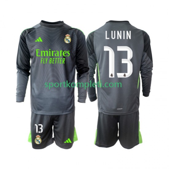 Real Madrid Vratar Djeca Treći Nogometni Dres Andriy Lunin 13 2025-2026 Dugi Rukavi