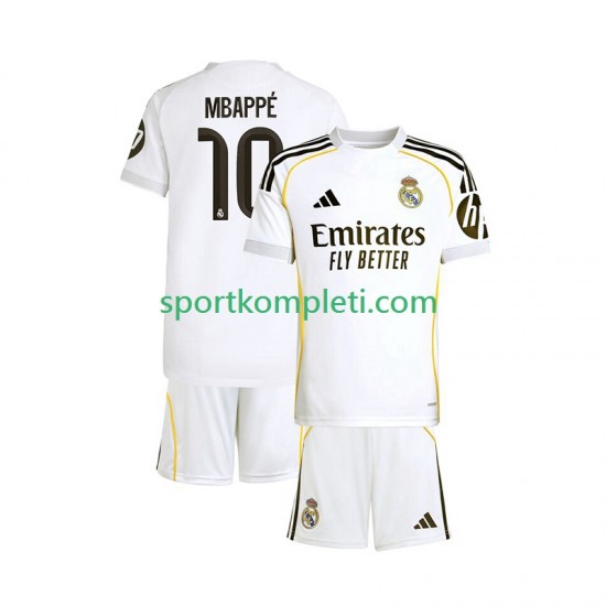 Real Madrid Djeca Domaći Nogometni Dres Kylian Mbappe 10 2025-2026 Kratki Rukavi Real Madrid Djeca Domaći Nogometni Dres Kylian Mbappe 10 2025-2026 Kratki Rukavi