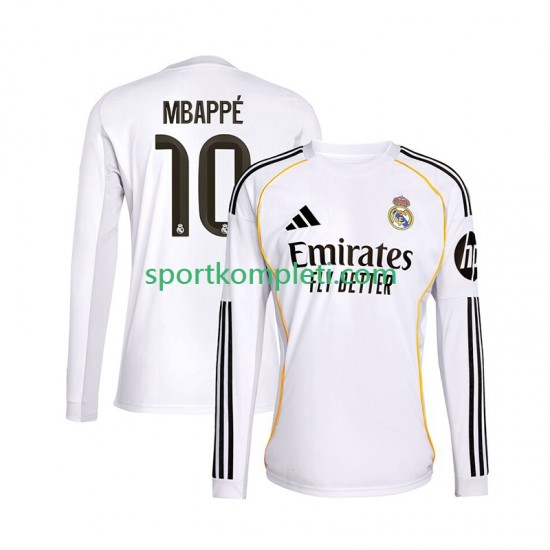 Real Madrid Muškarci Domaći Nogometni Dres Kylian Mbappe 10 2025-2026 Dugi Rukavi