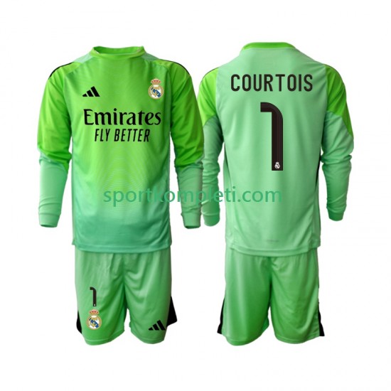 Real Madrid Djeca Gostujući Nogometni Dres Thibaut Courtois 1 2025-2026 Dugi Rukavi