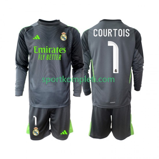 Real Madrid Djeca Treći Nogometni Dres Thibaut Courtois 1 2025-2026 Dugi Rukavi