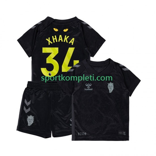 Djeca Treći Nogometni Dres Sunderland Granit Xhaka 34 2025-2026 Kratki Rukavi