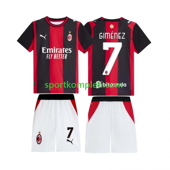 AC Milan Djeca Domaći Nogometni Dres Gimenez 7 2026-2027 Kratki Rukavi