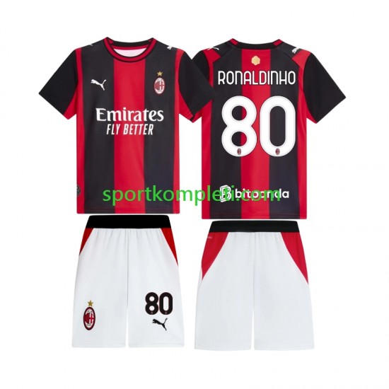 AC Milan Djeca Domaći Nogometni Dres Ronaldinho 80 2026-2027 Kratki Rukavi