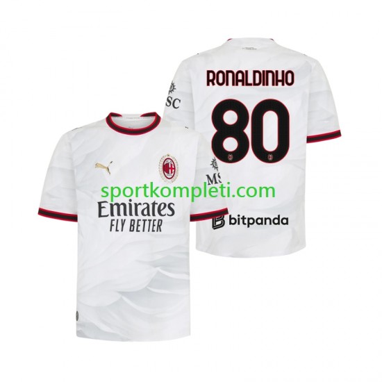 AC Milan Muškarci Gostujući Nogometni Dres Ronaldinho 80 2026-2027 Kratki Rukavi