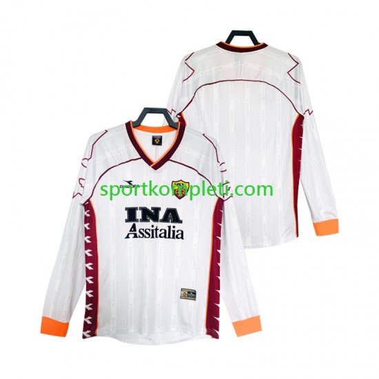 Roma Retro Muškarci Gostujući Nogometni Dres 1999 2000 Dugi Rukavi