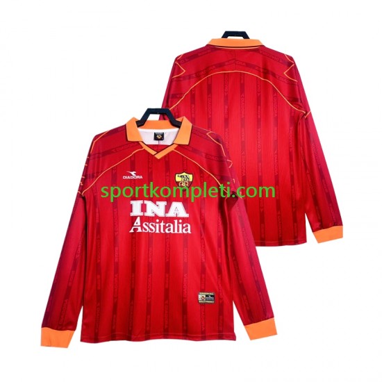 Roma Retro Muškarci Domaći Nogometni Dres 1999 2000 Dugi Rukavi
