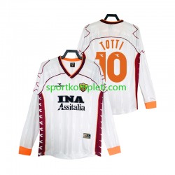 Roma Retro Muškarci Gostujući Nogometni Dres Totti 10 1999 2000 Dugi Rukavi