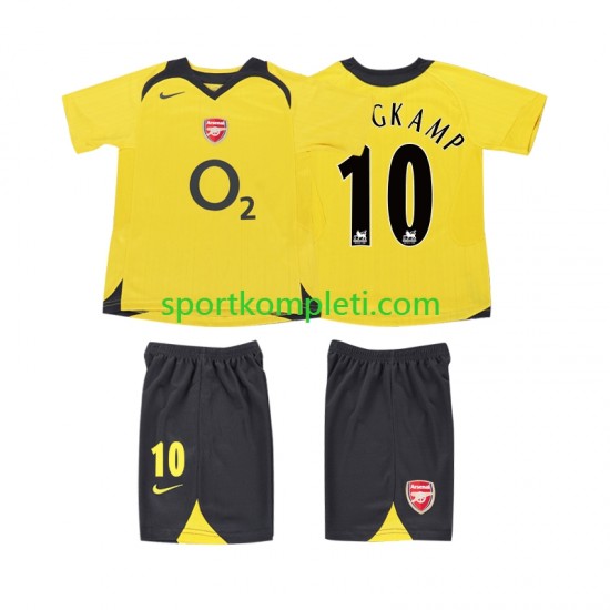 Arsenal Retro Djeca Gostujući Nogometni Dres BERGKAMP 10 2005 2006 Kratki Rukavi