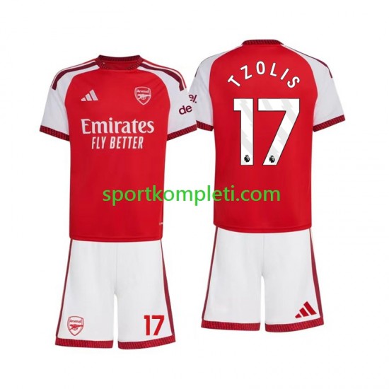 Arsenal Djeca Domaći Nogometni Dres Christos Tzolis 17 2026-2027 Kratki Rukavi