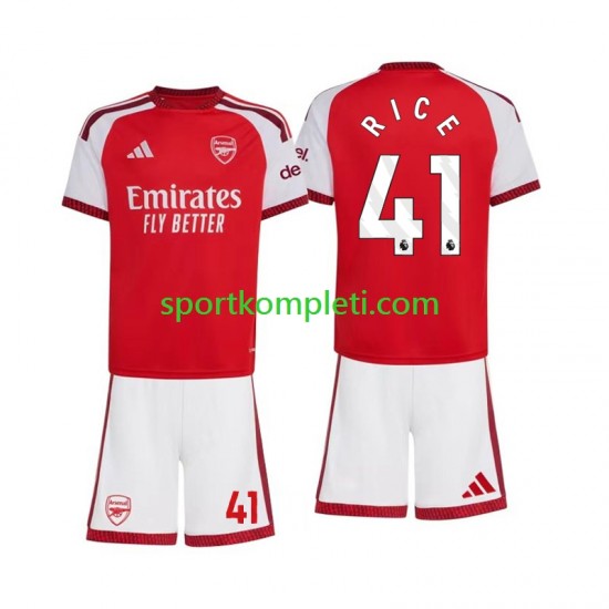 Arsenal Djeca Domaći Nogometni Dres Declan Rice 41 2026-2027 Kratki Rukavi