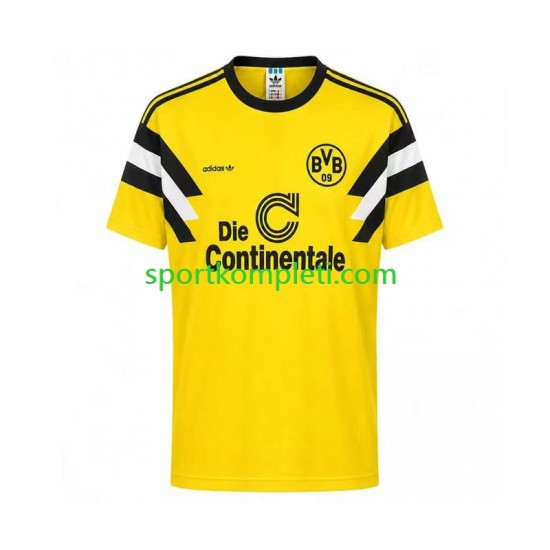 Borussia Dortmund Retro Muškarci Domaći Nogometni Dres 1989 Kratki Rukavi