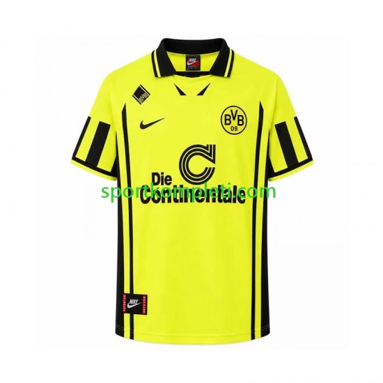 Borussia Dortmund Retro Muškarci Domaći Nogometni Dres 1996 Kratki Rukavi