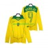 Brazil Retro Muškarci Domaći Nogometni Dres RONALDO 9 2004 Dugi Rukavi