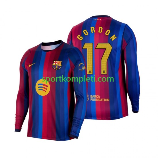 FC Barcelona Muškarci Domaći Nogometni Dres Anthony Gordon 17 2026-2027 Dugi Rukavi