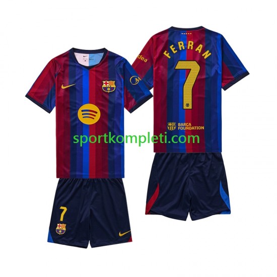 FC Barcelona Djeca Domaći Nogometni Dres Ferran Torres 7 2026-2027 Kratki Rukavi